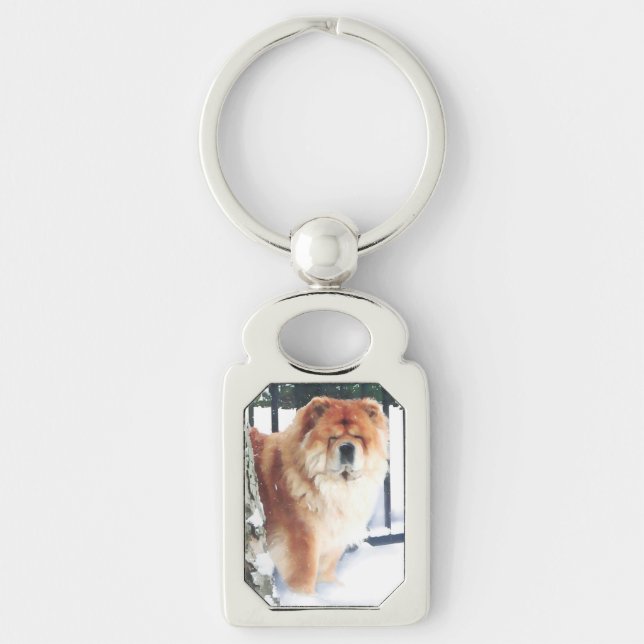 CHLOE heARTdog chow Keychain (Front)