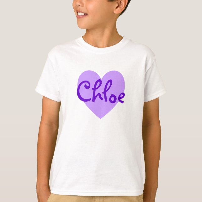 Chloe in Purple T-Shirt (Front)