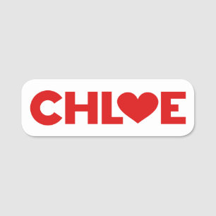 Chloe Love Name Tag