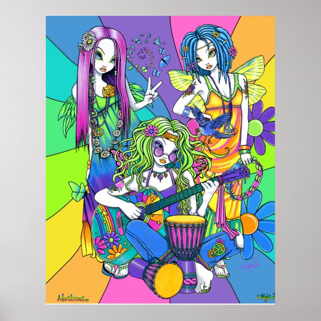 "Chloe,Melody,Harmony" Flower Fairy Band Poster (Front)