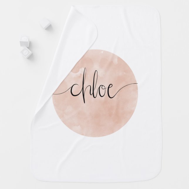 Chloe Name Hand Lettered Throw Blanket (In Situ)