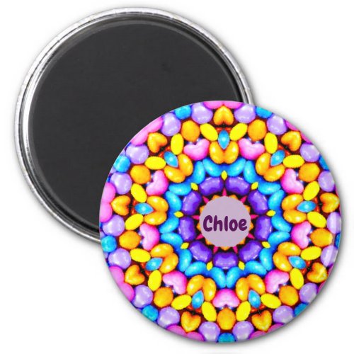 CHLOE  Personalized Easter Pattern Fractal  Magnet