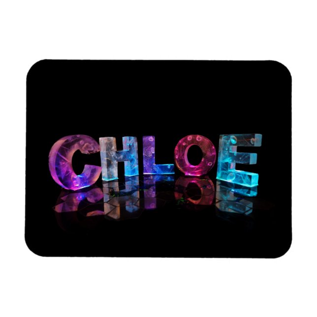 Chloe- Popular Girls Names in 3D Lights Magnet (Horizontal)