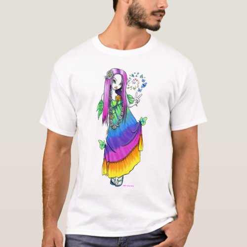 Chloe Rainbow Peace Hippie Fairy Shirt