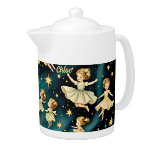 CHLOE ~ Reach For The Stars ~ Vintage Painting ~  Teapot