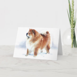 CHLOE STANDS IN THE SNOW card