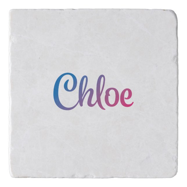 Chloe Stylish Cursive Trivet (Front)