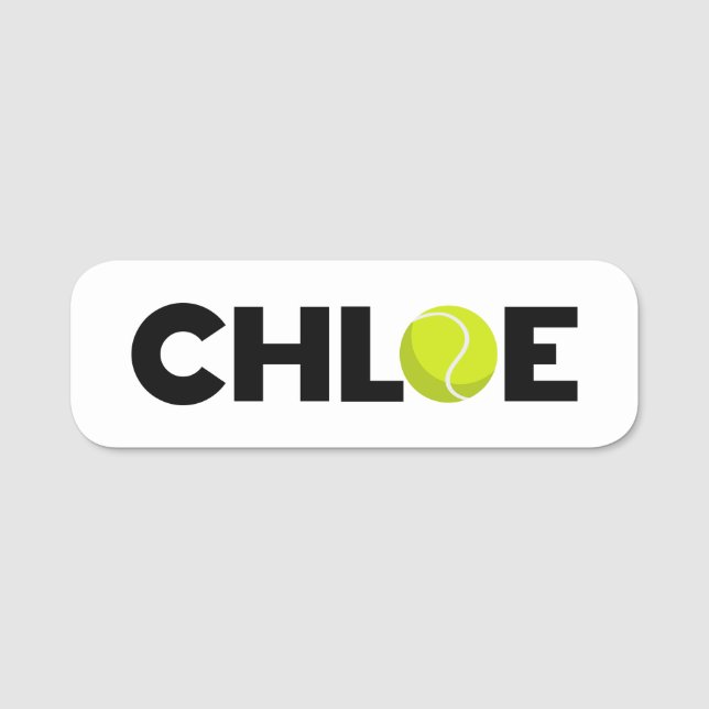 Chloe Tennis Name Tag (Front)