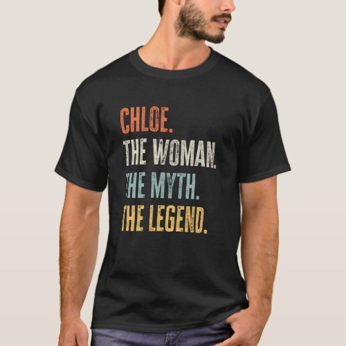 Chloe The Best Woman Myth Legend Best Name Chloe T_Shirt