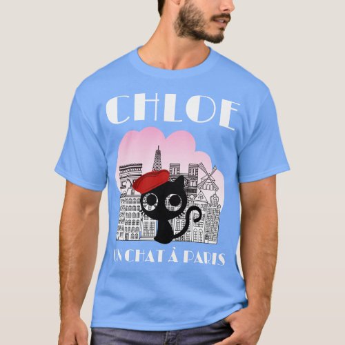 Chloe un chat a Paris T_Shirt