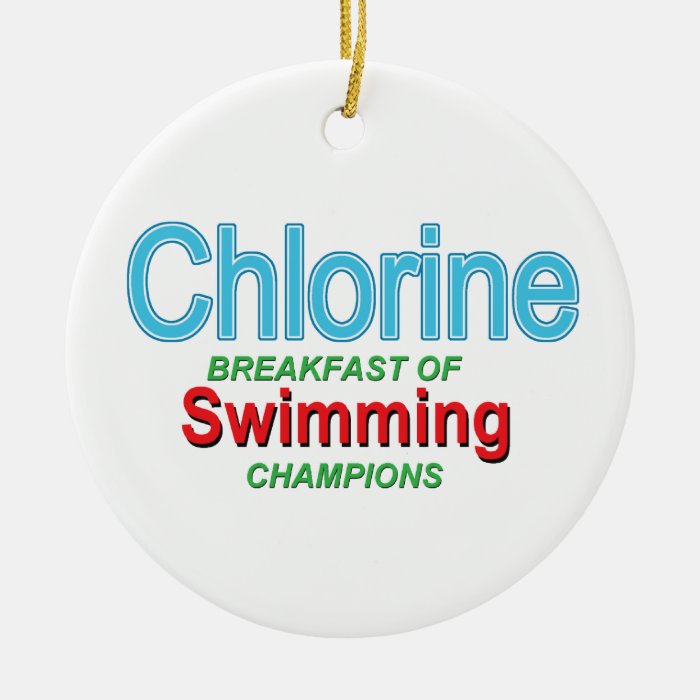 Chlorine Breakfast of Swimmers Christmas Ornament