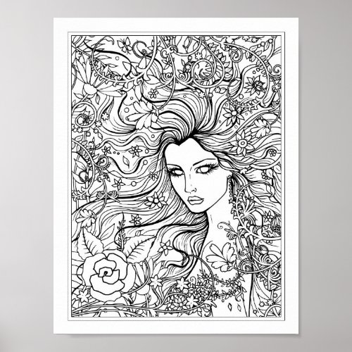 Chloris Fairy Coloring Poster to Download or Print