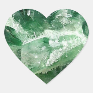 Chlorite Quartz Rock Crystal Heart Sticker