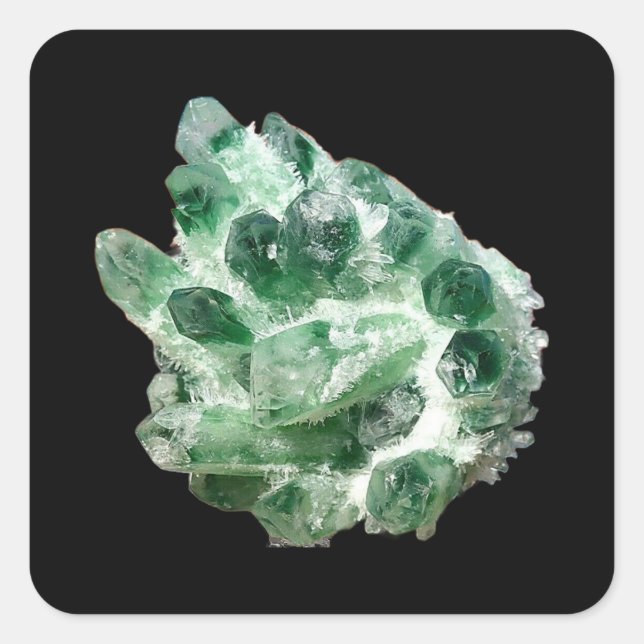 Chlorite Quartz Rock Crystal  Square Sticker (Front)