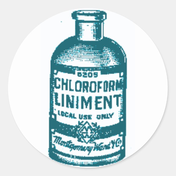 Chloroform bottle stickers
