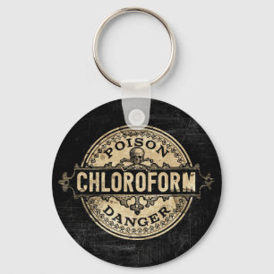 Chloroform Vintage Style Poison Label Keychain