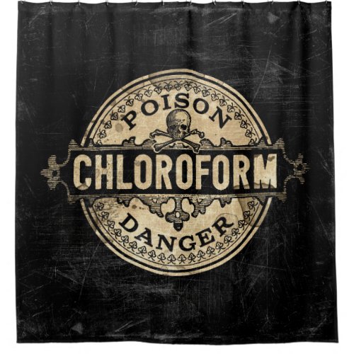 Chloroform Vintage Style Poison Label Shower Curtain