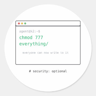 chmod 777 Everything - Dev Sticker Gift
