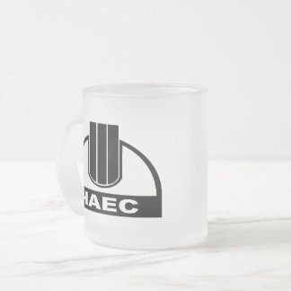 ChNPP/ЧАЭС (Chernobyl Nuclear Plant) Logo Mug, Blk Frosted Glass Coffee Mug