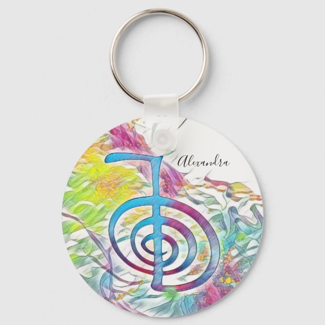 Cho Ku Rei - Abstract Watercolor Keychain (Front)