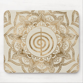 Cho Ku Rei - pastel gold lotus mandala Mouse Pad