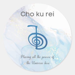 Cho Ku Rei Reiki Healing Symbol Classic Round Sticker