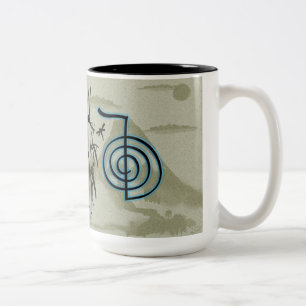 Cho Ku Rei Reiki Mountain Two-Tone Coffee Mug