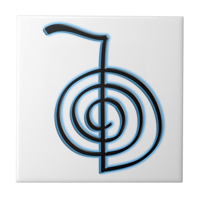 Cho Ku Rei Reiki Symbol Ceramic Tile (Front)