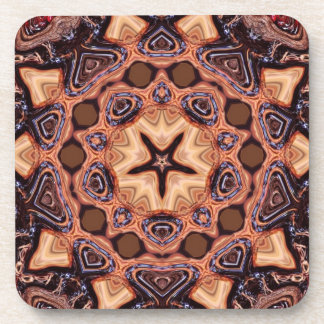Choc Chip Mandala Geometry : Set of 6 Beverage Coaster