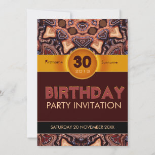 Choc Dots Earth Art Party Invitation
