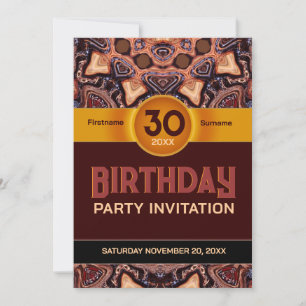 Choc Dots Earth Art Party Invitation