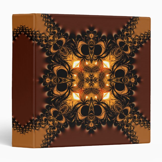 Choc Earth Fire Geometric Art Binder (Front/Spine)