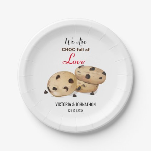 Choc_Full Of Love Cookie Thank You  Wedding Treat Paper Plates