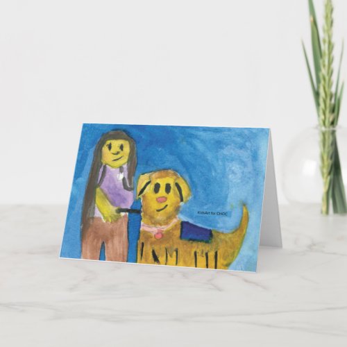 CHOC KidsArt  _ Lois the Therapy Dog Note Card