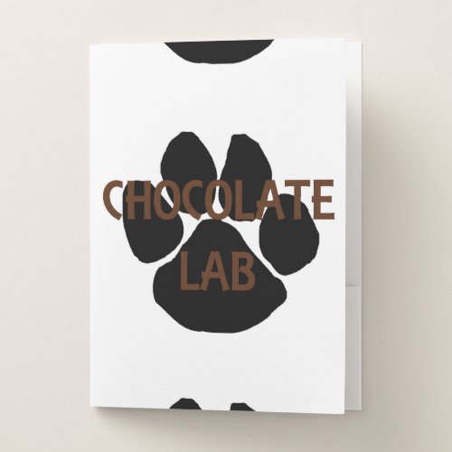 choc lab name mega paw pocket folder