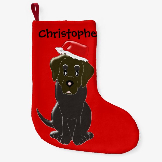 Choc Labrador Personalized Christmas Small Christmas Stocking (Front)