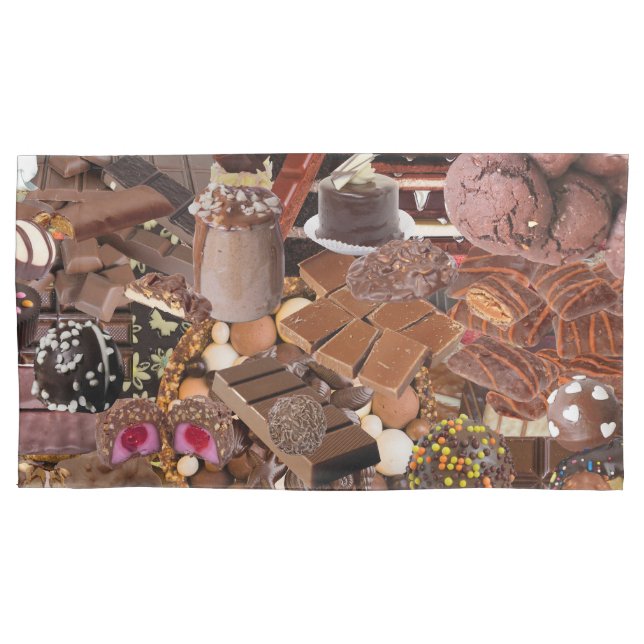 Chockablock chocs pillow case (Front-Left)