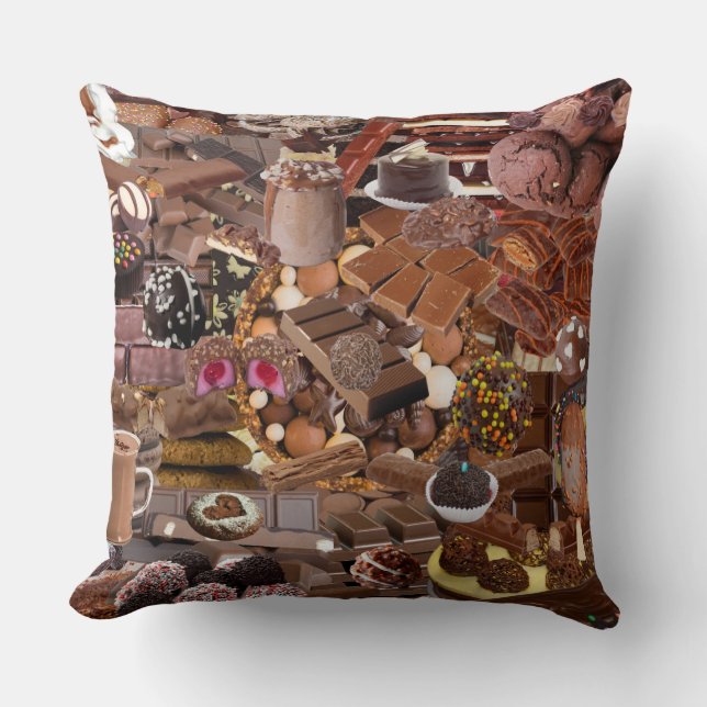 Chockablock chocs throw pillow (Front)