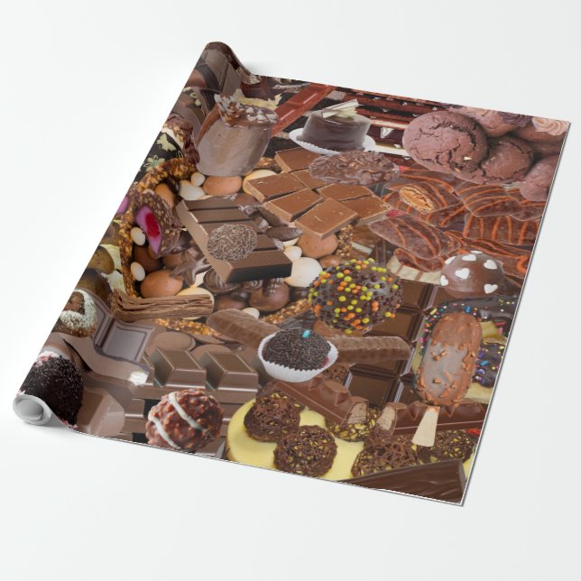 Chockablock chocs wrapping paper (Unrolled)