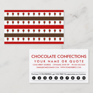 choclate strawberry stripes loyalty card