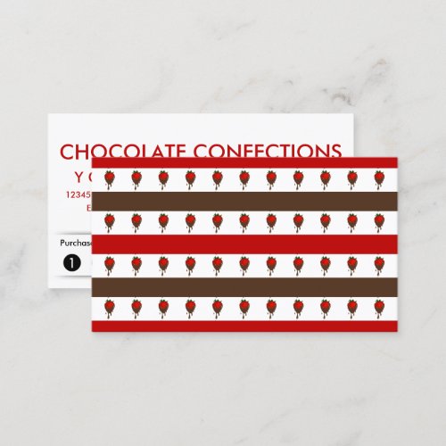 choclate strawberry stripes loyalty card