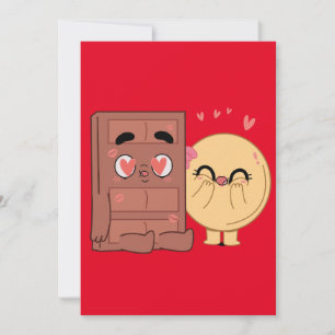 Choco And Pancake Couples Love Valentine Matching Invitation