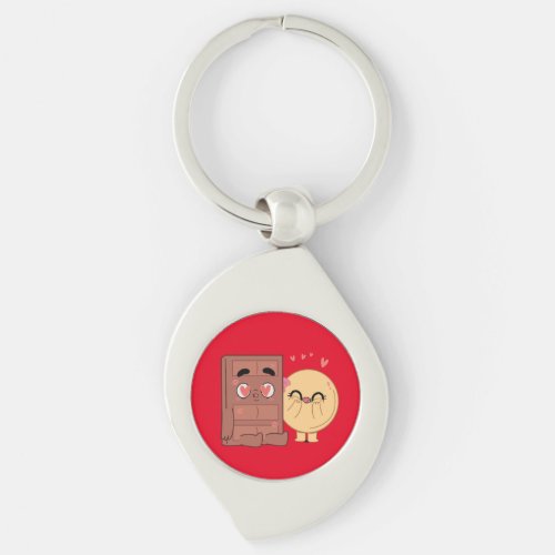 Choco And Pancake Couples Love Valentine Matching  Keychain