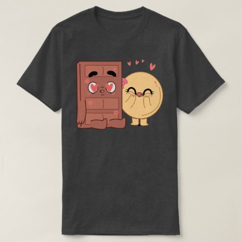 Choco And Pancake Couples Love Valentine Matching  T_Shirt