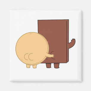 Choco And Pancake Playing Mode Magnet