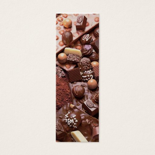 Customizable choco bookmark chocolate business card template