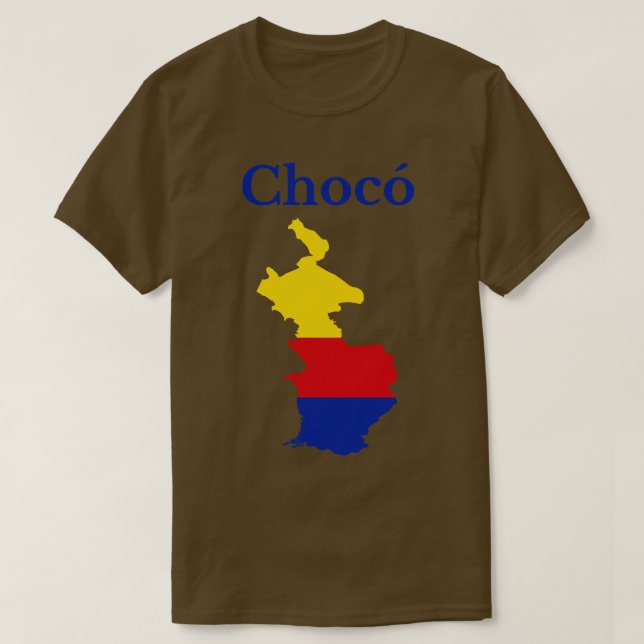 Choco Department Map Colombia T-Shirt (Design Front)