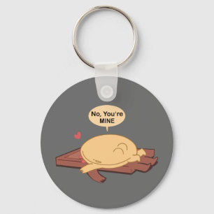 Choco Pancake Cute Lovers Together Keychain