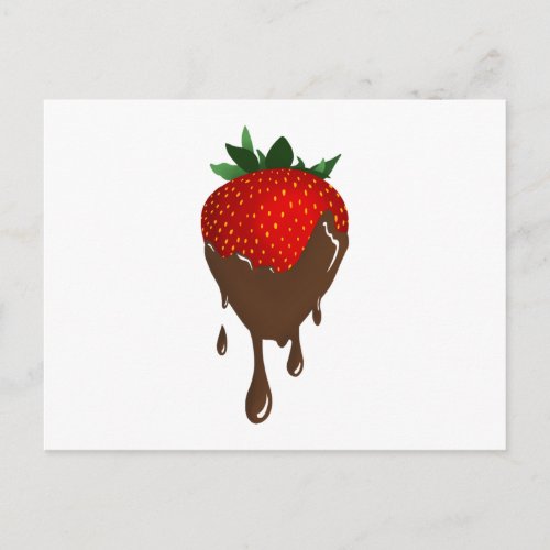 chocoalte strawberry postcard