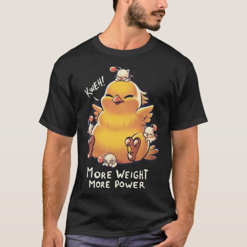 Chocobo Kweh Fat Chocobo Final Fantasy Creature Mo T_Shirt